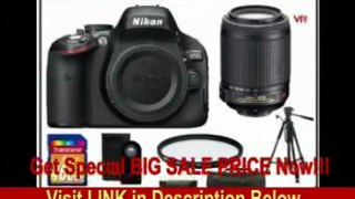 [BEST BUY] Nikon D5100 16.2 MP Digital SLR Camera Body with 55-200mm VR Lens + 16GB Card + Case + Filter + Remote + Tripod + Cleaning Kit