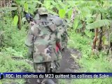 RDC: les rebelles du M23 quittent Sake et Goma