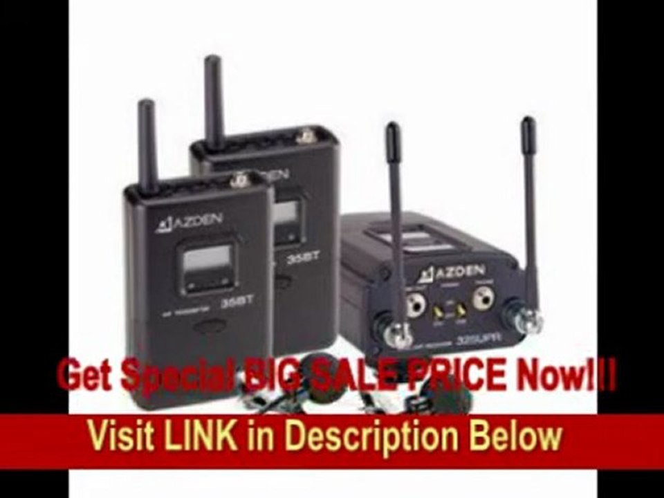 [BEST PRICE] AZDEN 325ULT UHF Wireless Combo Microphone System , Two Body Pack Transmitter's to One Camera Mountable Receiver With Two lavalier Mics Included
