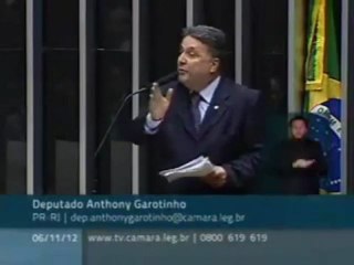 Garotinho propõe adiamento da votação dos royalties por duas sessões - 06.11.12