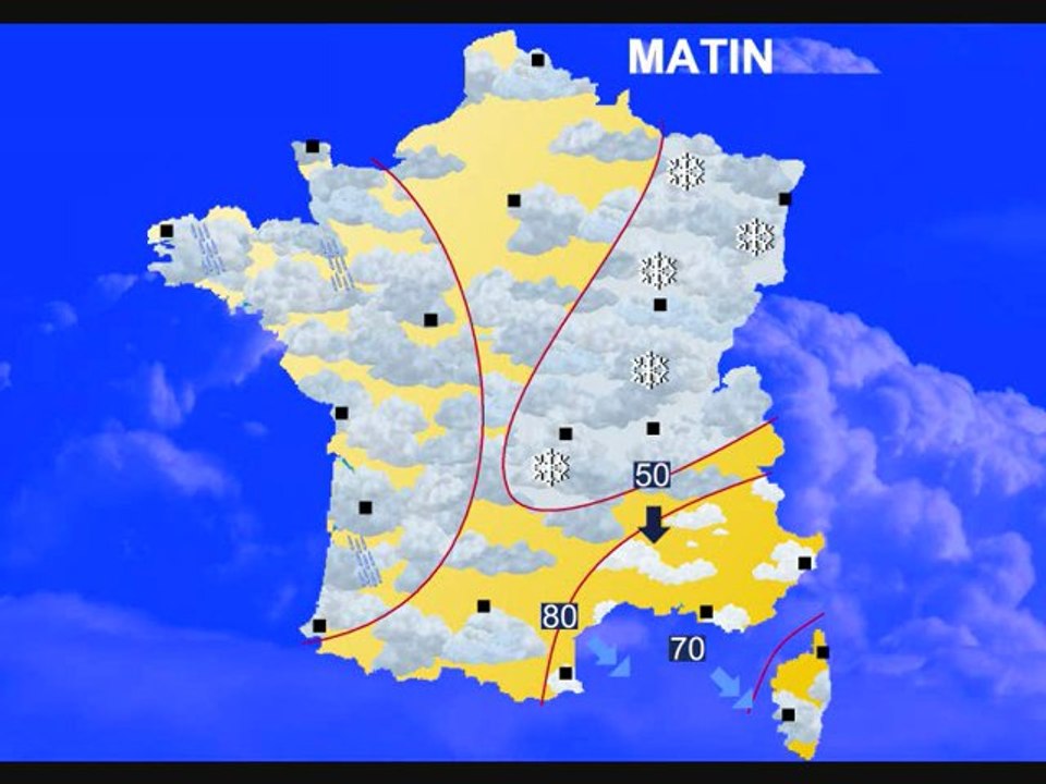Météo 2 décembre 2012: Froid et neige dans l'Est, un redoux dans l'Ouest !