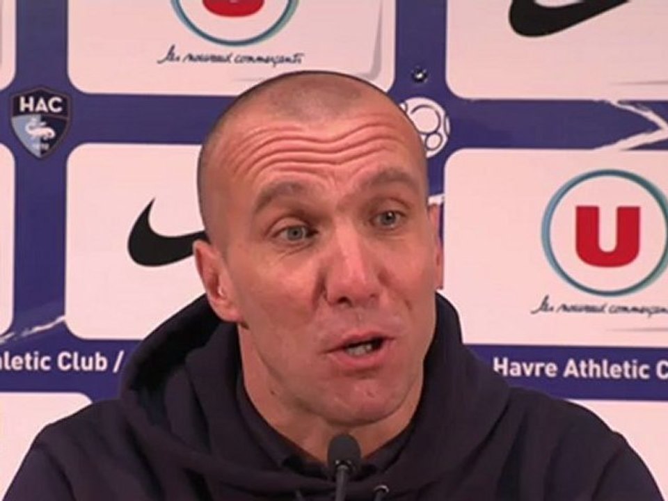 Conférence de presse Havre AC - Tours FC : Christophe REVAULT (HAC) - Bernard BLAQUART (TOURS) - saison 2012/2013