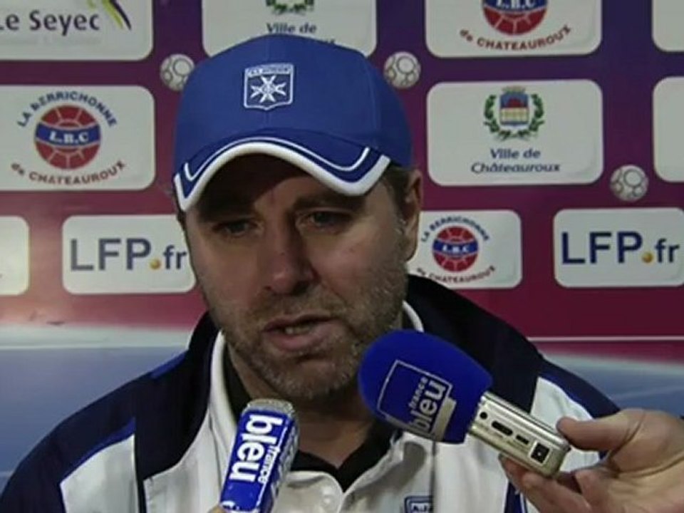 Conférence de presse Châteauroux - AJ Auxerre : Didier THOLOT (LBC) - Jean-Guy  WALLEMME (AJA) - saison 2012/2013