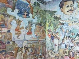 Fresque murale du palacio d' Oaxaca  mexique