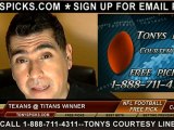 Tennessee Titans versus Houston Texans Pick Prediction NFL Pro Football Odds Preview 12-2-2012
