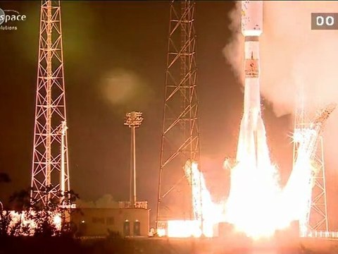 Décollage de Soyouz avec Pléiades-1B, le 2 décembre 2012