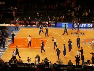 Echauffement Knicks vs Wizards