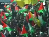 Los palestinos celebran el regreso de Abás tras el...
