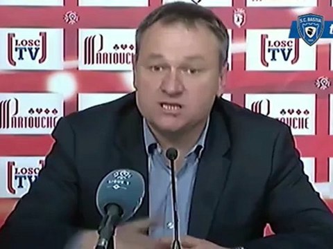 L1 / 2012-13 : Lille 0-0 Bastia : Conf. d'après match de F. Hantz