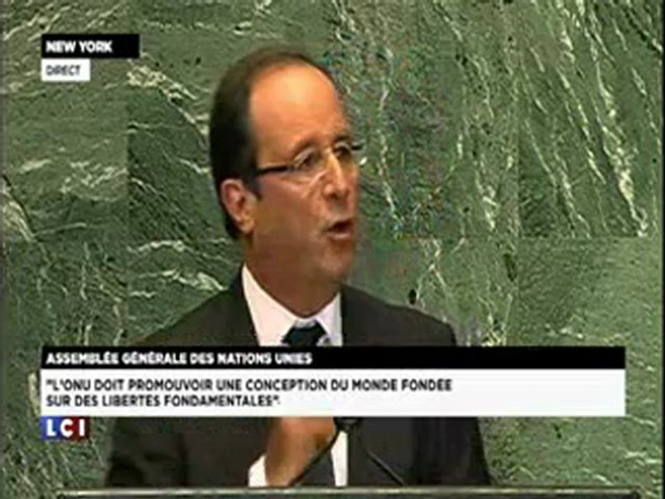 François Hollande à l'ONU parle de La Gouvernance Mondiale - 25 sept 2012