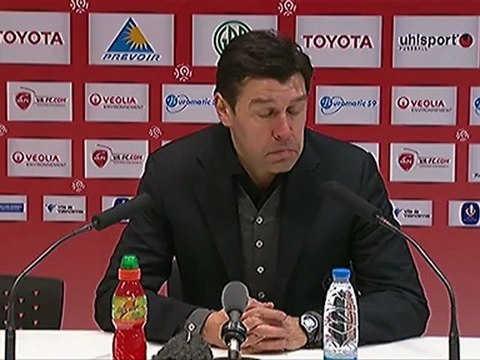 Conférence de presse Valenciennes FC - Stade de Reims : Daniel SANCHEZ (VAFC) - Hubert FOURNIER (SdR) - saison 2012/2013