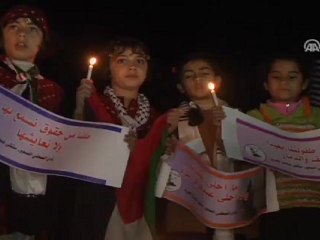 Gazzeli çocuklar için 43 mum