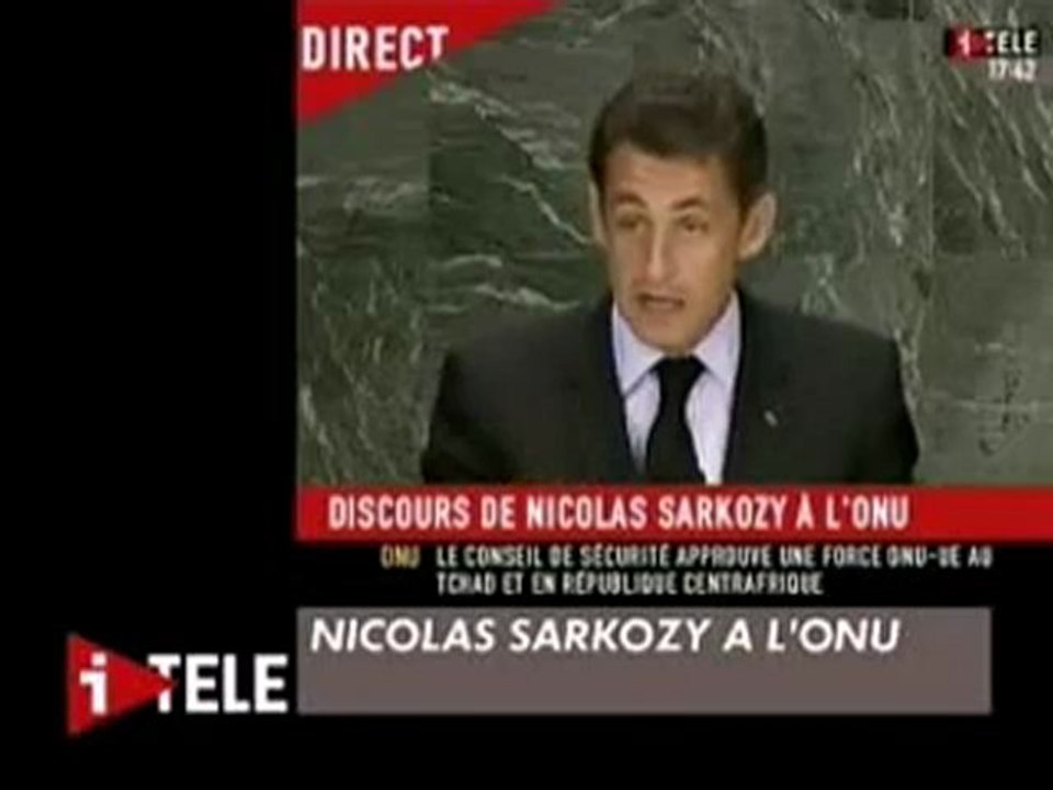 Nicolas Sarkozy à l' ONU