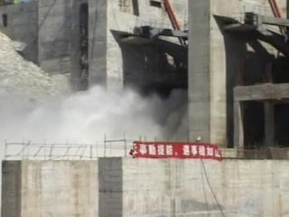 Part of a dam collapses in Cambodia