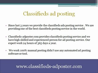Craigslist posting service