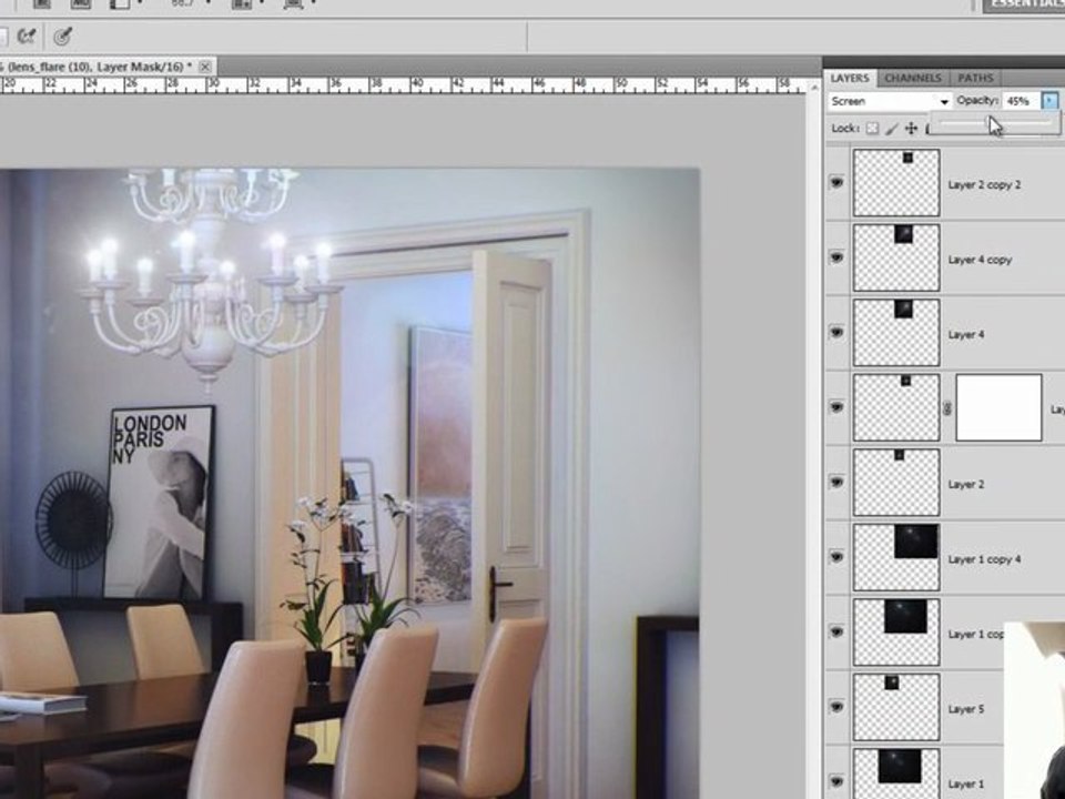 Painting light with photoshop