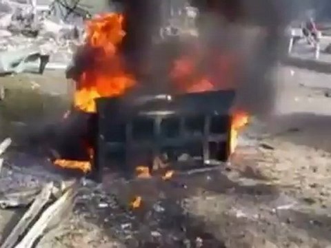 Bombing of town on Syrian Turkish border