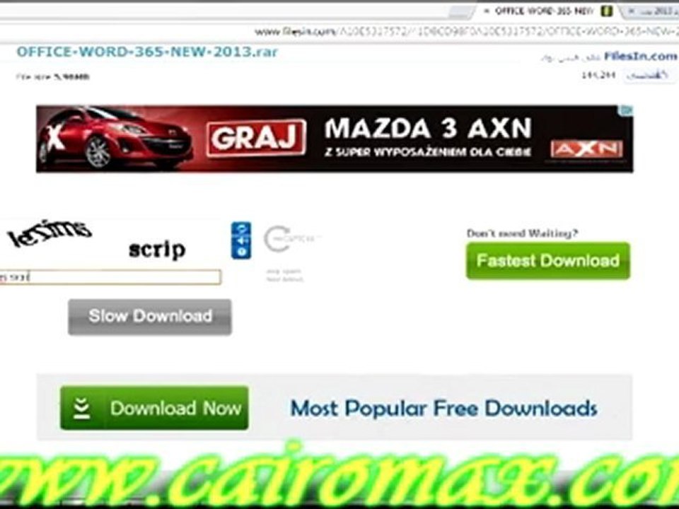 شرح التحميل من موقع filesin.com