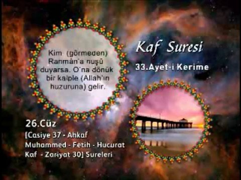 Kaf Suresi 33. Ayet-i Okunuşu ve Meali Okyay Derneği