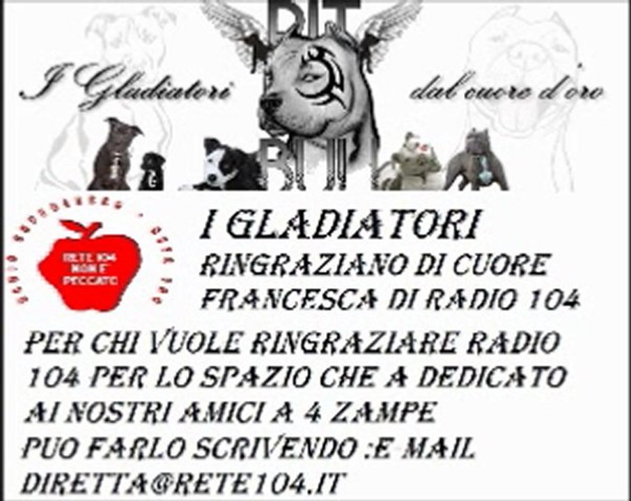 I Gladiatori su radio 104 con Gio Gio Leonardo Angelini Parte 2