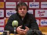 Conférence de presse EA Guingamp - FC Istres : Jocelyn GOURVENNEC (EAG) - José  PASQUALETTI (FCIOP) - saison 2012/2013