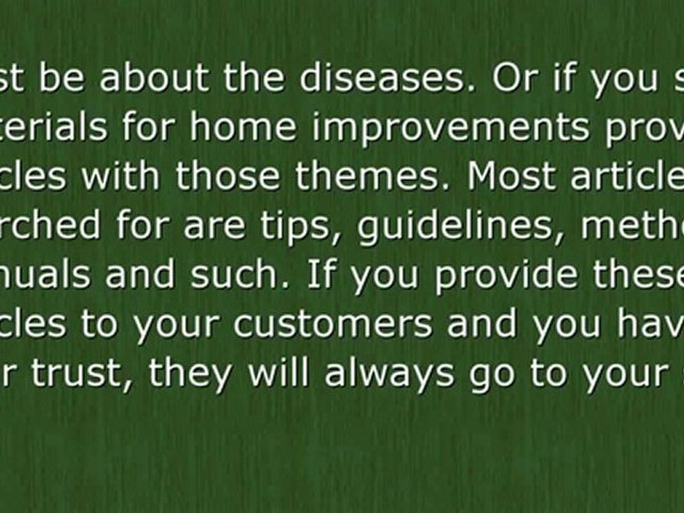 Use Articles To Build Your List