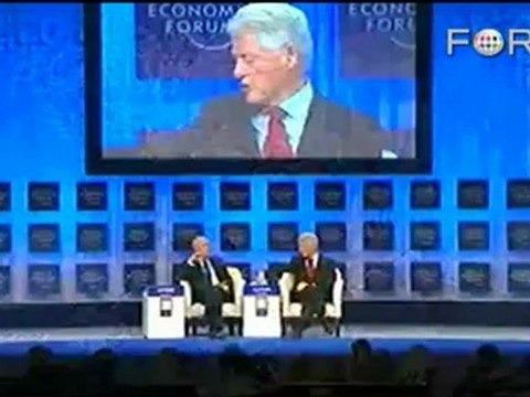 Clinton Backs Millennium Development Goals at Davos