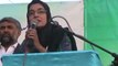 Dr. Fowzia Siddiqui addressing the people in Karwan e Gherat jalsa at Bacha khan Chowk (Banaras) Karachi Pakistan
