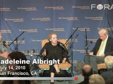 Albright Blames Media for Partisan Paralysis in Congress