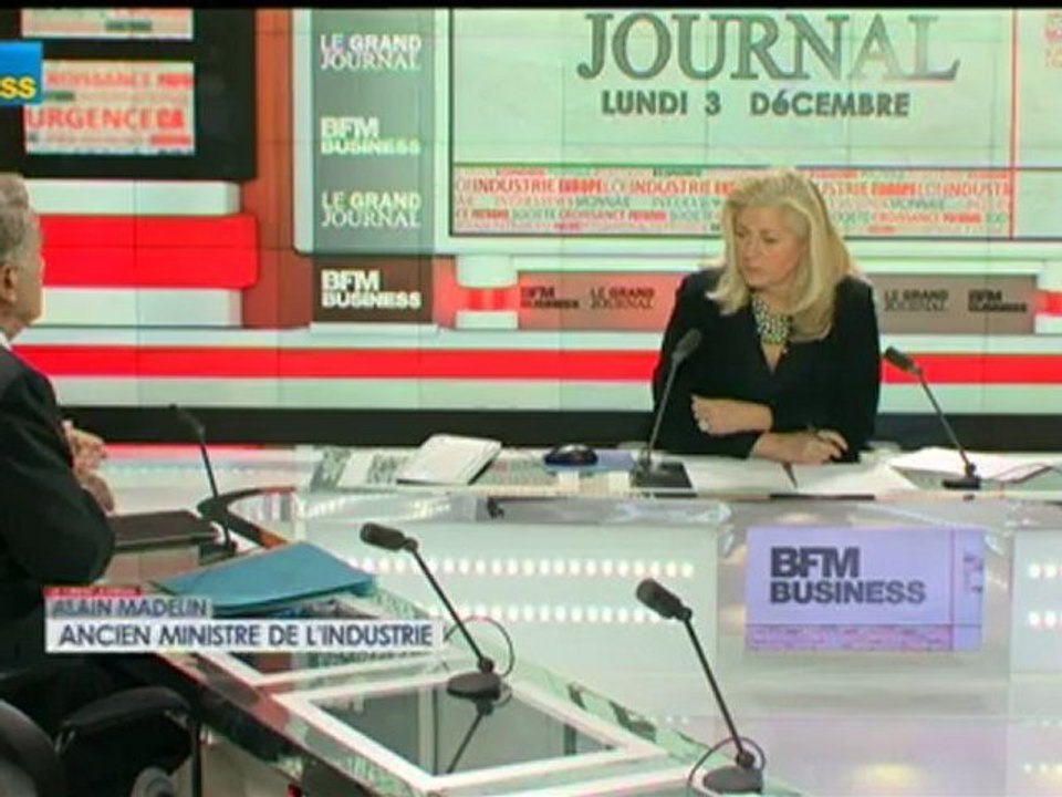 03/12 BFM : Le Grand Journal d’Hedwige Chevrillon - Alain Madelin et Jean-François Roubaud 1/4