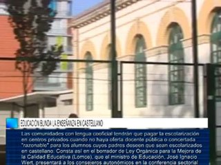 Las CCAA pagarán la escuela privada si falta oferta en lengua castellana