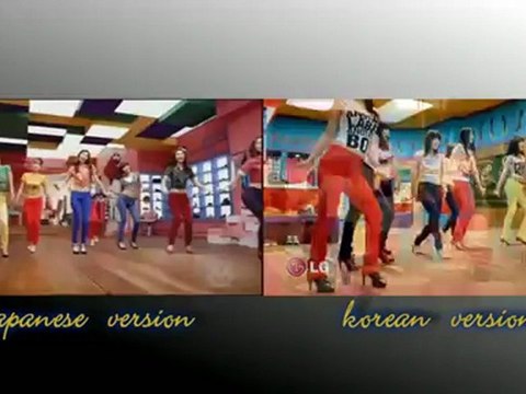 【Girls' Generation Gee】 Japanese Ver. vs Korean Ver.