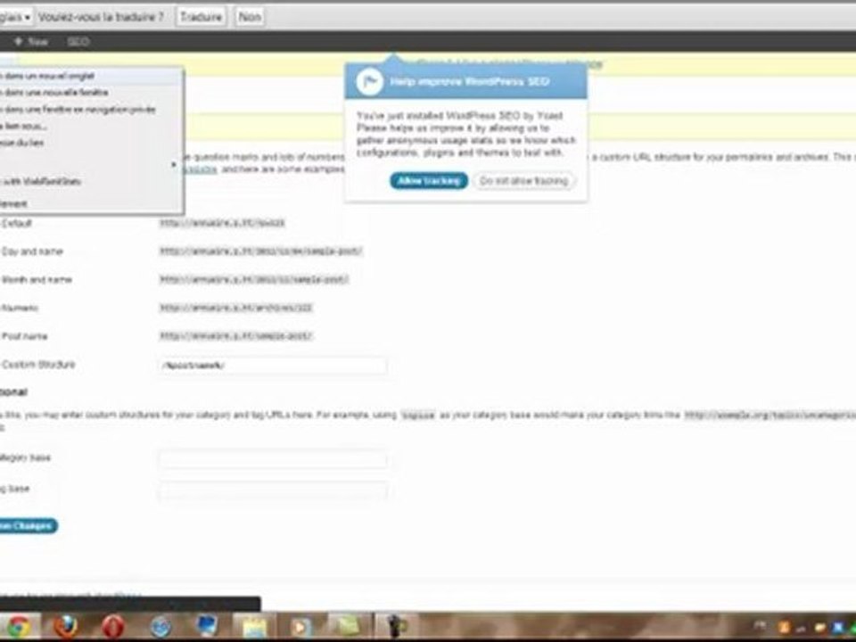 Modifier la structure des urls générés par Wordpress