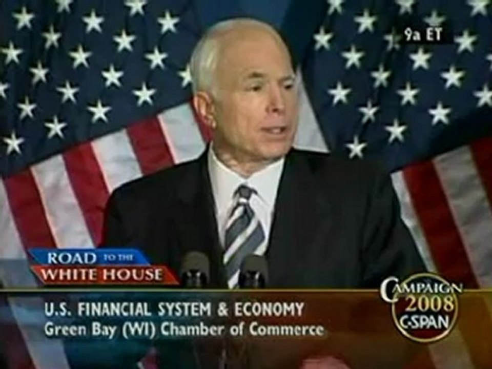 McCain says Obama's Economic Vision Is Wrong for America
