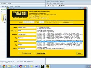 Software BUG Western Union