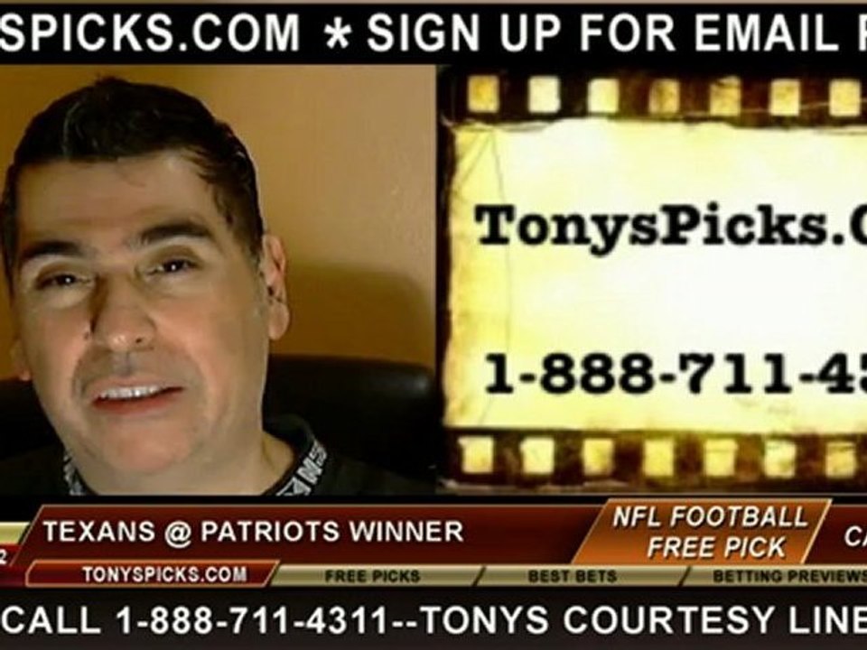 New England Patriots versus Houston Texans Pick Prediction NFL Pro Football Odds Preview 12-10-2012