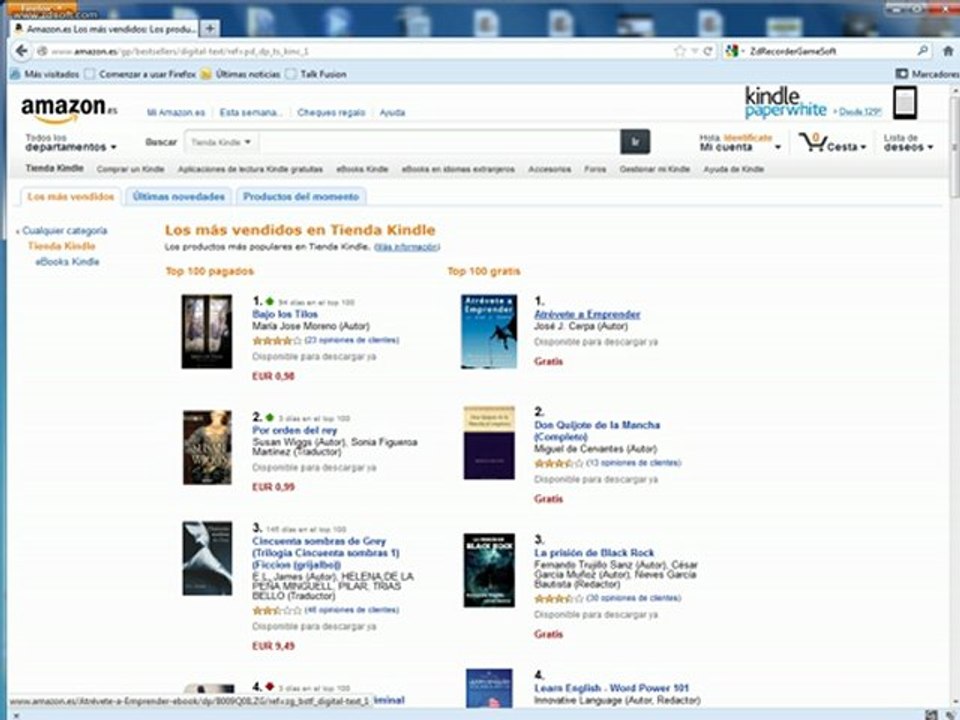 Atrévete a Emprender. El ebook más descargado de Amazon para aprender cómo comenzar un negocio.