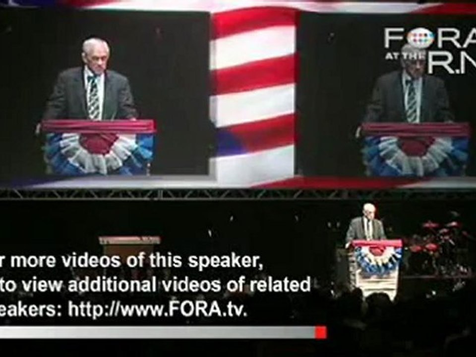 Ron Paul Urges to End the Federal Reserve System