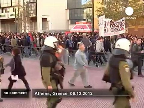 Greece : student protest rally in Athens - no comment