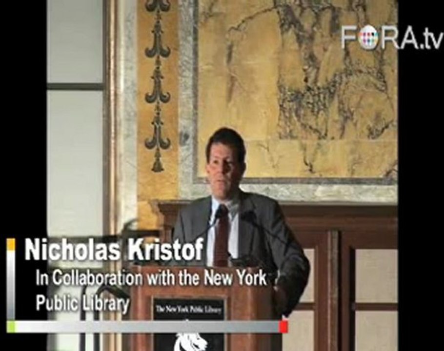 Nicholas Kristof Prioritizes the Crisis in Darfur