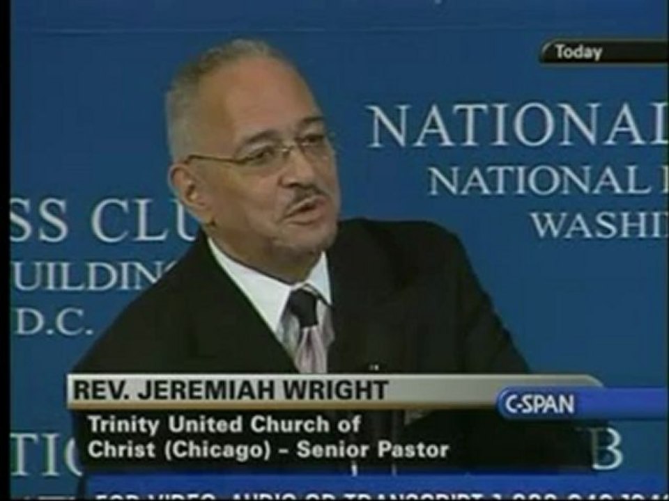 Rev Jeremiah Wright Explains His Sermon Damning America