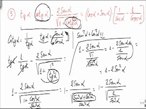 Ejercicios y problemas resueltos de igualdades trigonométricas problema 3