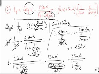 Ejercicios y problemas resueltos de igualdades trigonométricas problema 3
