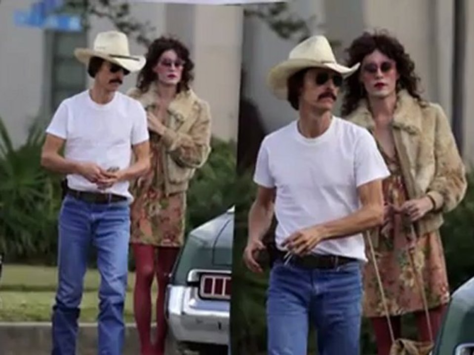 Jared Leto & Matthew McConaughey on Set