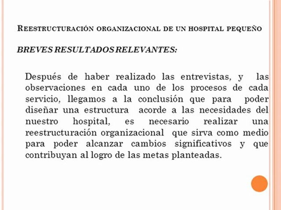 Reestructuracion organizacional
