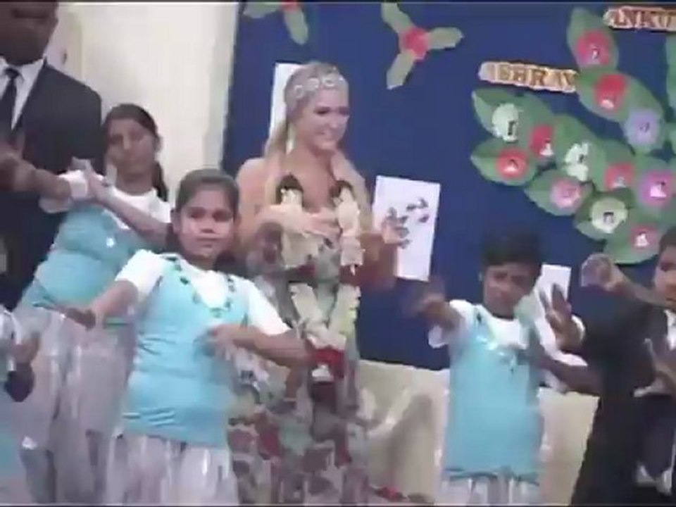 Paris Hilton visits orphanage