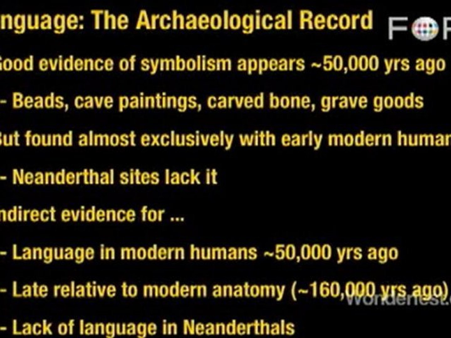 ⁣The Origin of Language? Check the Archaeological Record