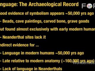 The Origin of Language? Check the Archaeological Record