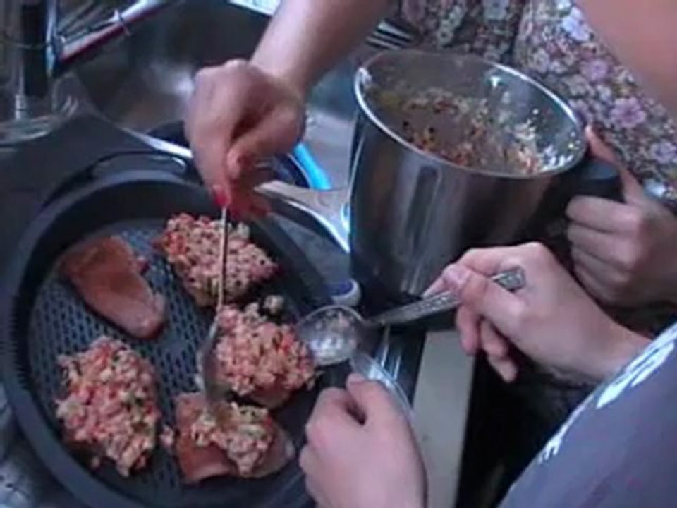 Überbackene Schweineschnitzel mit Kartoffeln
