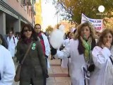 Madrid'de sağlık sektörü çalışanları grevde